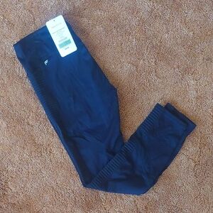 Fabletics Black Mid-Rise Statement Motion 365 Leggings